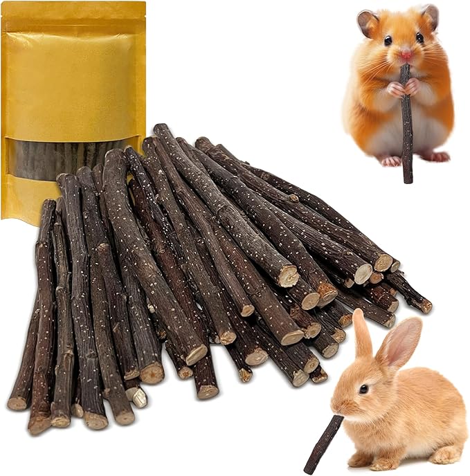 600g Apple Sticks Small Animals Wooden Pet Chew Treats Toys for Guinea Pigs Hamsters Rabbits Chinchillas Squirrels Small Animal Molar Wood Treats Toys-PurrikoPets