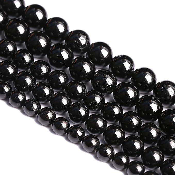 10MM 36PCS Natural Black Tourmaline Gemstone A Grade Beads for Jewelry Making DIY Bracelet Crystal 1 Strand
