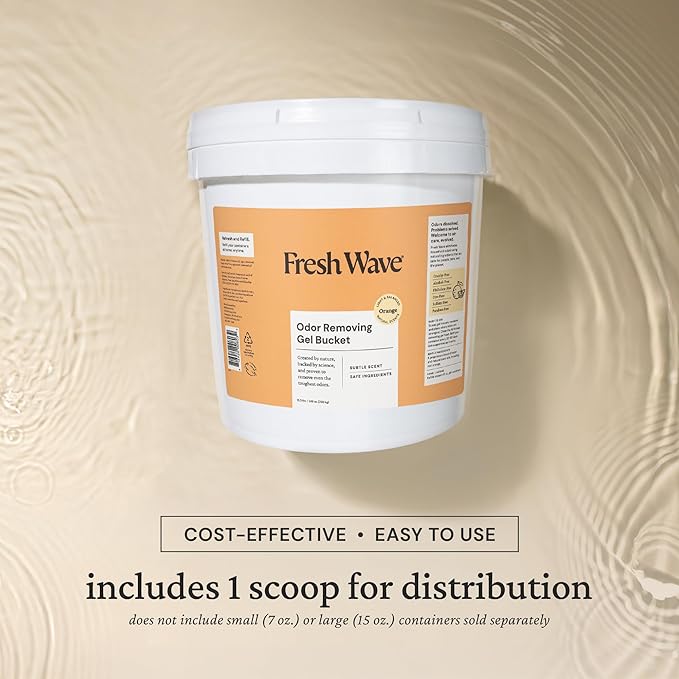 Fresh Wave Odor Removing Gel Bucket, 15.5 lb. (248 oz.) | Orange Scent Refill-PurrikoPets