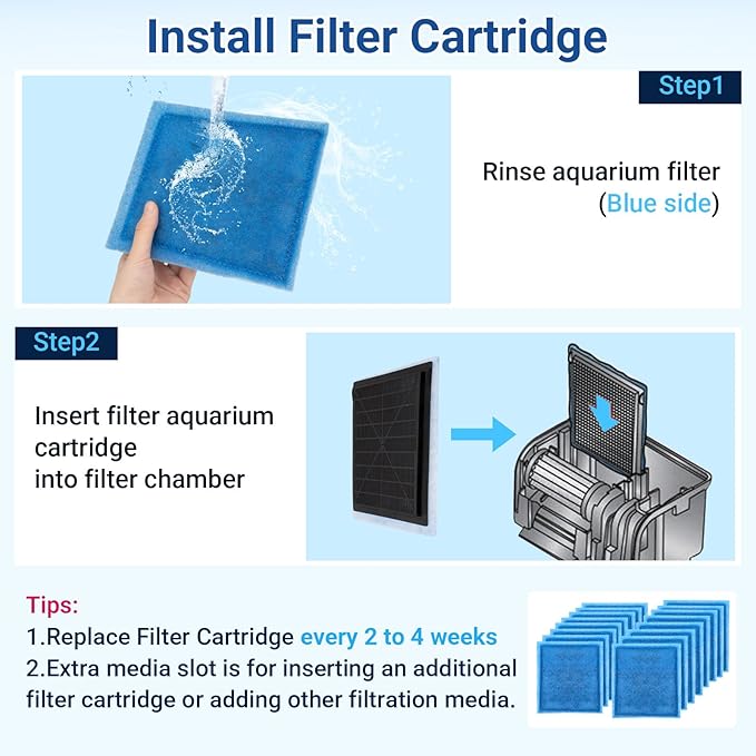 16 Pack Aquarium Filter Cartridges Compatiable with Penguin PRO Power Filters 200 275 350 375, Rite Size C Filter Cartridges Replacement-PurrikoPets