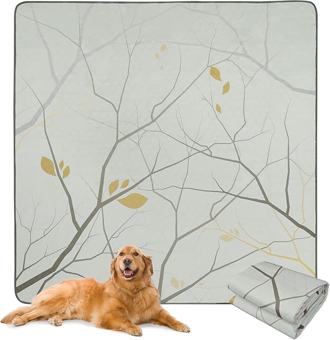 FXW Washable Pee Pads for Dogs, Puppy Pads with Super Absorbent, Specifically Designed for FXW Rollick/Homeplus 32 inch 8 Panels Dog Playpen, 71" Square, Branch, 1 Pack-PurrikoPets