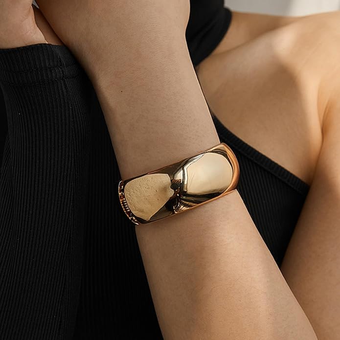 YMBYCM Chunky Bangle Bracelets for Women Trendy Wide Chunky Cuff Bracelets Wrap Bracelet