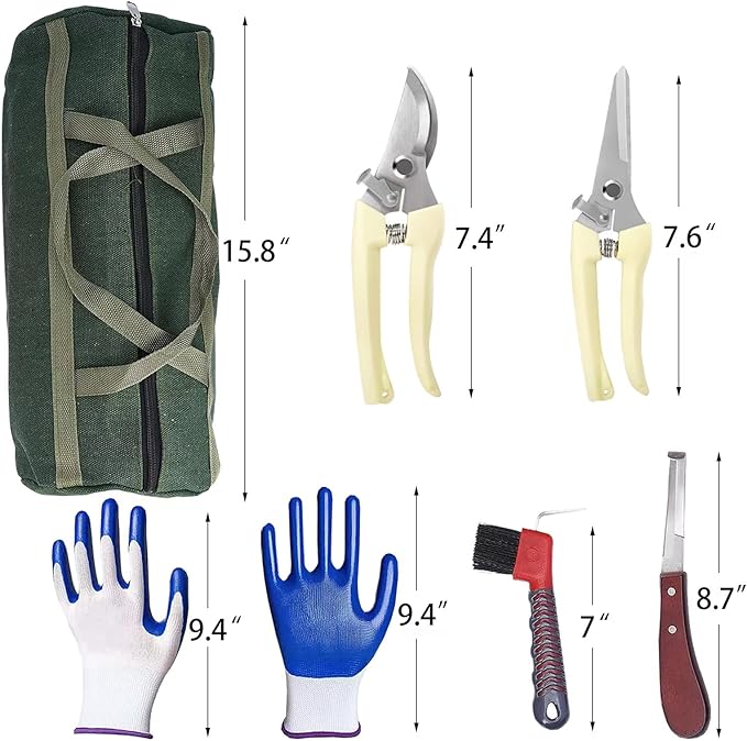 1112 Temp 11pcs Farrier Tools Farrier kit Horse shoeing Tools Farrier Supplies Farrier Tools for Horses Cattle Sheep and Donkeys-PurrikoPets