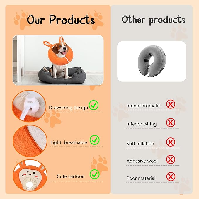Adjustable Cat Collar Soft to Stop Licking After Surgery for Kitten, Alternative to Cone of Shame, Donut Cone for Cats, Pet Elizabethan Collar (Rabbit, Small)-PurrikoPets