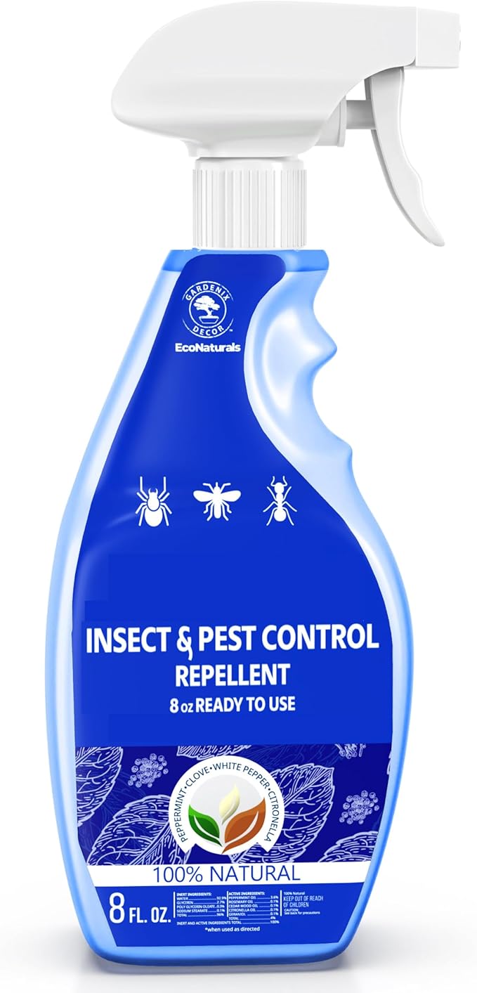 All Natural Bug Spray for Home - Non-Toxic Peppermint Oil Insect and Pest Control Kit - 8 oz Ready-to-Use Bug Spray - Indoor and Outdoor Protection- Ant Spray - Spider Repellent Indoor-PurrikoPets