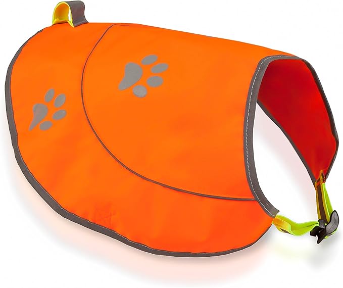 Dog Reflective Vest - Comfortable Jacket Safety Hunting, High Visibility for Dogs with Elastic Straps and Clasp Closure- Orange, XX-Large-PurrikoPets