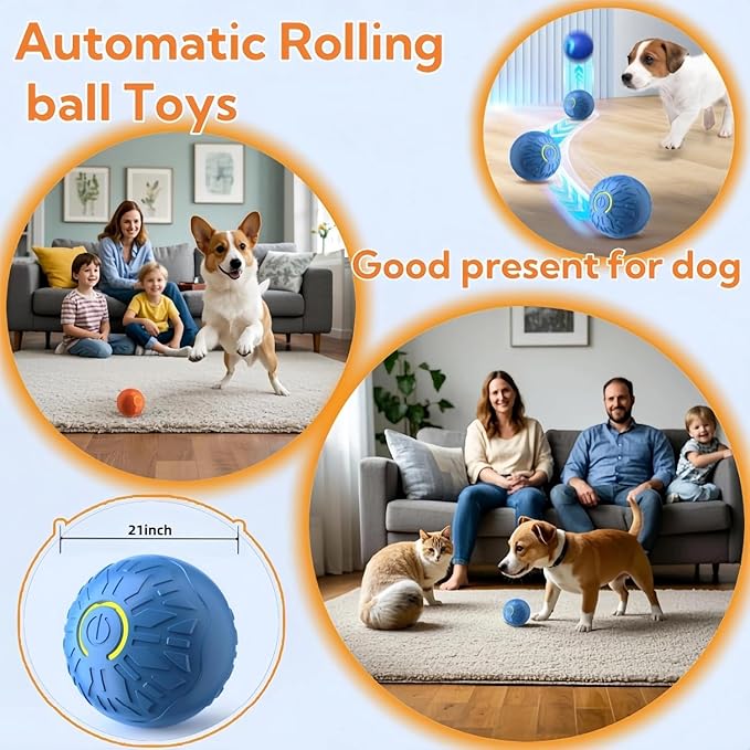 2 Pcs Interactive Dog Toys Dog Ball 2025 New Vibrating Dogs Balls Pet Bounce Bal Smart Jumping Ball-PurrikoPets