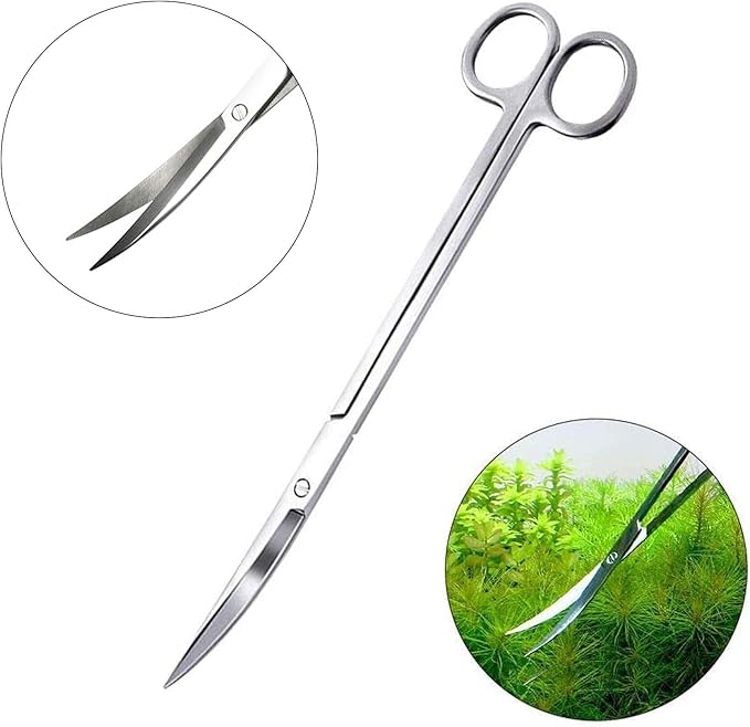 3 in 1 Aquarium Aquascape Tools Kit Long Stainless Steel Aquarium Tank Aquatic Plant Tweezers Scissors Tools-PurrikoPets