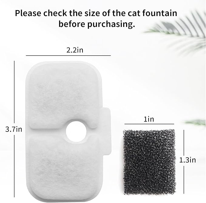 8 Pack Cat Fountain Filters & Sponges - No Trim Fit for PETLIBRO Dockstream PLWF Series (005/105/115/305) - Multi-Cat Homes-PurrikoPets