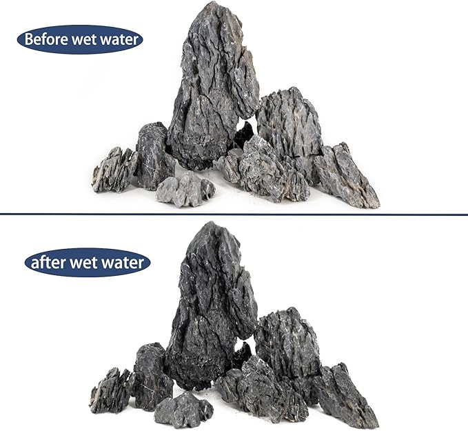 Dragon Stone Aquarium Rock Seiryu Stone for Aquariums, Fish Tanks, Bonsai, Terrariums, Wargaming Dioramas, Indoor or Outdoor Gardens-40Lb(2-10 Inch)-PurrikoPets