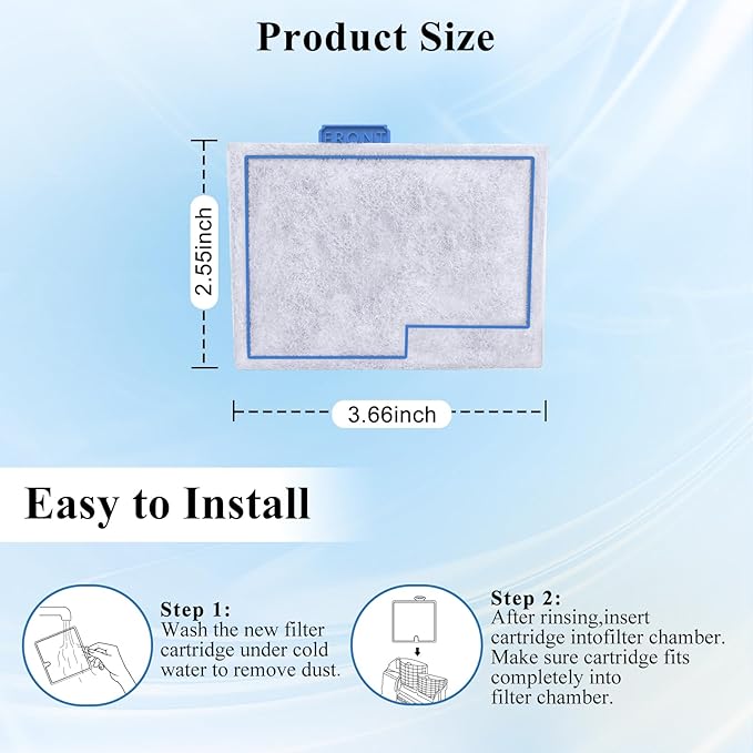 8 Pack Small Filter Cartridge Compatible with Aqueon Filters, Aquarium Fish Tank Filter Cartridges Replacement for QuietFlow E Internal Power Filter Size 10 and Minibow Aquarium Filters Size 1/2.5/5-PurrikoPets