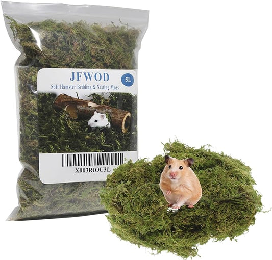 5L Forest Moss for Hamster Syrian Gerbils Bedding, Natural Moss Perfect for Potted Plants, Terrariums, Reptile Tanks and Live Creature Projects-PurrikoPets