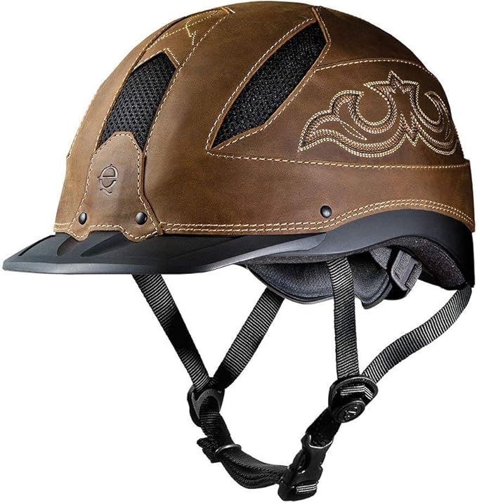 Troxel Cheyenne Rugged Horse Riding Helmet, Low-Profile, Self-Adjustable Design, Safety Horseback Riding Gear-PurrikoPets