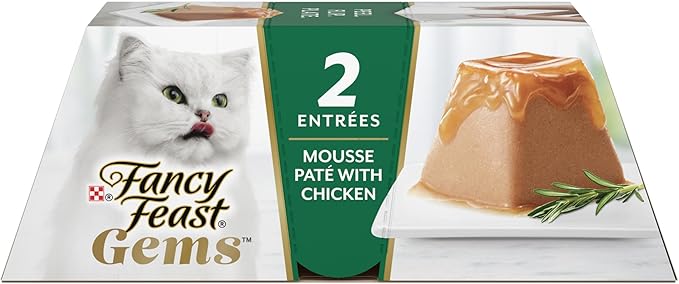 Fancy Feast Gems Pate Cat Food Mousse With Chicken and a Halo of Savory Gravy Cat Food - (Pack of 8) 4 oz. Boxes-PurrikoPets