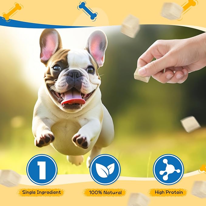 gazeupon Freeze Dried Chicken Treats for Dogs & Cats, Single Ingredient Natural and Healthy Training Treats & Food Topper, High Protein Dog Snacks,10.58 oz-PurrikoPets