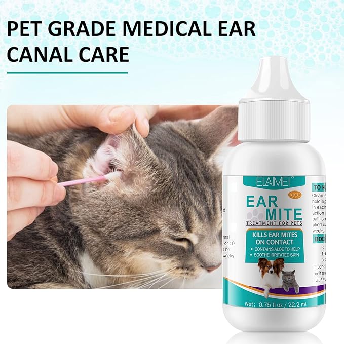 Ear Mite Treatment for Dogs, Dog Ear Infection Treatment, Ear Mite Treatment for Dog Yeast Infection, Alleviation Suffering from Ear Mites & Itching and Odours Stinky Stuff for Dogs Ears-PurrikoPets