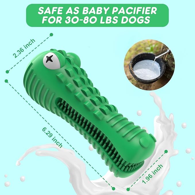 Dog Toys for Aggressive Chewers Large Medium Breed, Indestructible Dog Toothbrush Chew Toys, Squeaky Interactive Tough Extremely Durable, Dogs Toys to Keep Them Busy-PurrikoPets