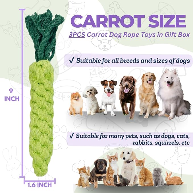 3PCS Green Woven Pet Chew Set, Dog Chew Accessories, Cat Interactive Chews, Safe & Durable Braided Chews for Dogs, Cats & More Pets-PurrikoPets