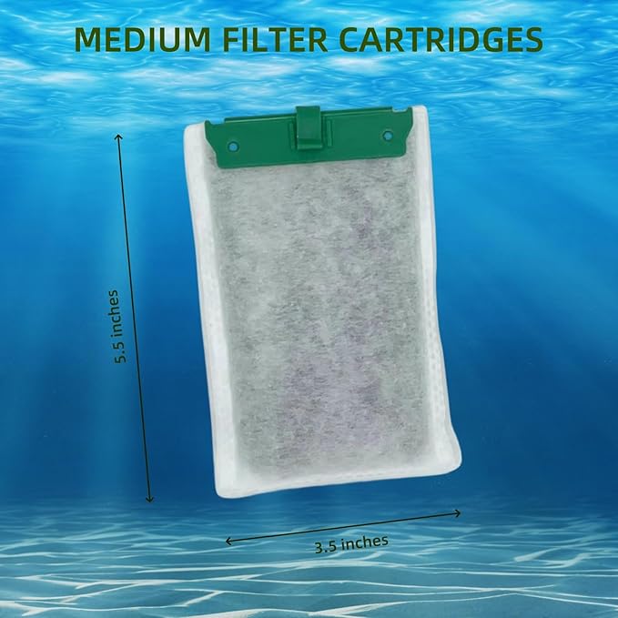 10 Pack Medium Replacement Filter Cartridges for Tetra Whisper Bio-Bag Filters, Compatible with 10i/IQ10/PF10 and ReptoFilter Aquariums-PurrikoPets