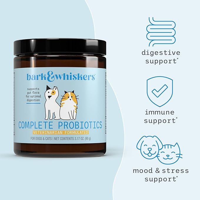 Dr. Mercola, Complete Probiotics, for Cats and Dogs, 3.17 oz (90 g), Supports Immune Function, Digestive Support, Non GMO, Soy Free, Gluten Free-PurrikoPets