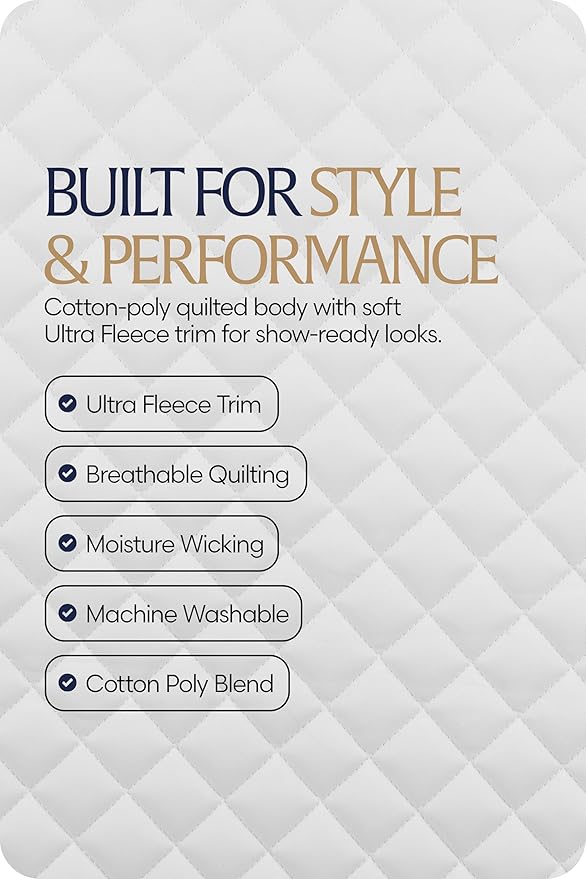 Equinavia Eidsvoll Forward Cut Shaped English Saddle Pad for Show Jumping with Ultra Fleece Trim-PurrikoPets