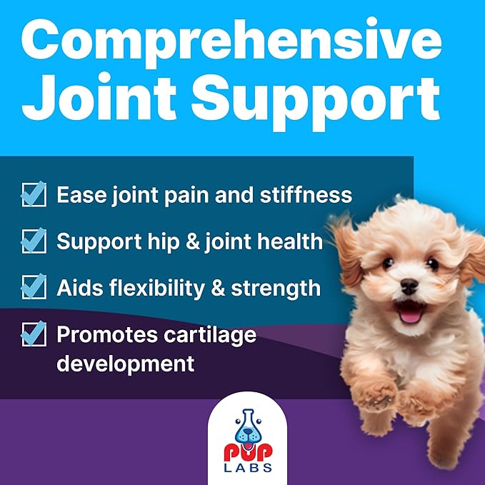 Freedom Joint Drops for Dogs with Hyaluronic Acid, MSM, Glucosamine, & Chondroitin, All Natural Liquid Joint Supplement for Dogs for Pain Relief, Mobility and Hip Support, 30 ml Dropper-PurrikoPets