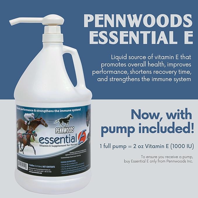 Essential E: Equine Vitamin E Supplement for Horse Health, Performance, Recovery & Nutrition - 1 Gallon-PurrikoPets