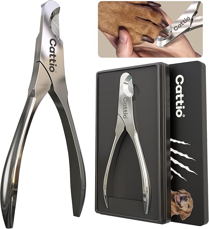 Dog Nail Clippers - All Steel Material, Built-in Spring,Heavy Duty Dog Nail Trimmer Full Metal Razor Sharp Professional for All Dogs Cats with Thick Toena,Dog Nail Trimmers-PurrikoPets