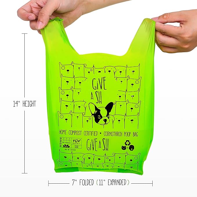 100% Certified Home Compostable Dog Poop Bags with Handles - 10% to Charity - ASTM D6400 & EN 13432 Compliant Large Poop Bags - 240 Bags - Large Pantry Roll of Plant Based Compostable Poop Bags-PurrikoPets