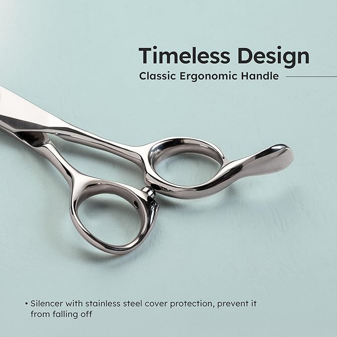 7" Dog Grooming Scissors – Handcrafted, Ergonomic, VG10 Stainless Steel for Sharper, Tougher, Better Edge Retention, Lightweight Shears with 3D Convex Blade for Dogs and Cats-PurrikoPets