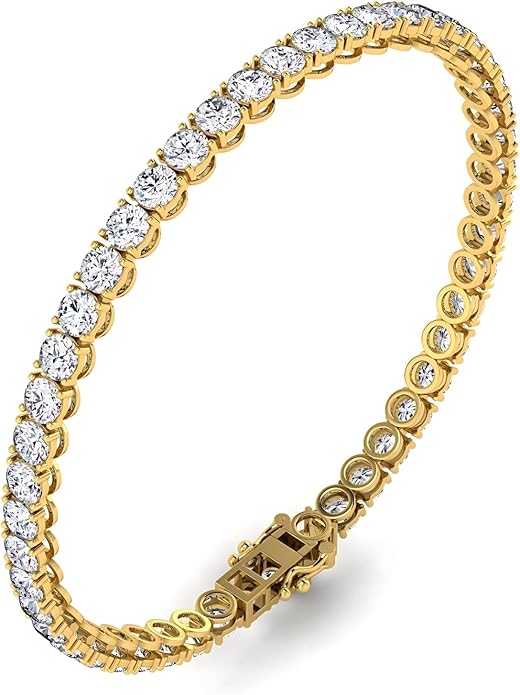 0.50-15 Carat Lab Grown Classic Diamond Tennis Bracelet 4 Prong Setting Luxury Collection (F-G Color, SI Clarity) Length- 7 Inch