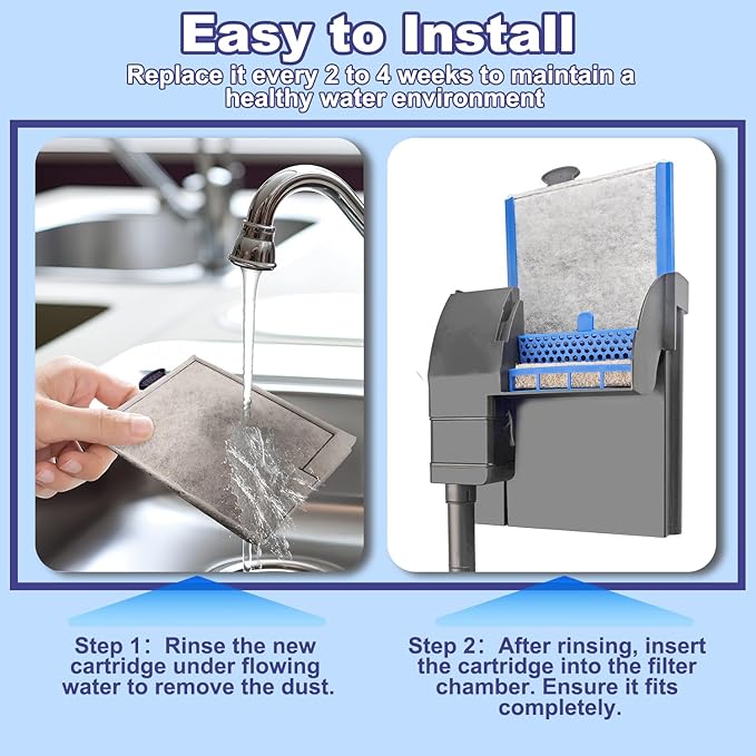 10 Pack Replacement Filter Cartridges Large for Aqueon,Large Filter Compatible with Aqueon QuietFlow Power LED PRO & Power Filter&E Internal Size 40 Canister-PurrikoPets