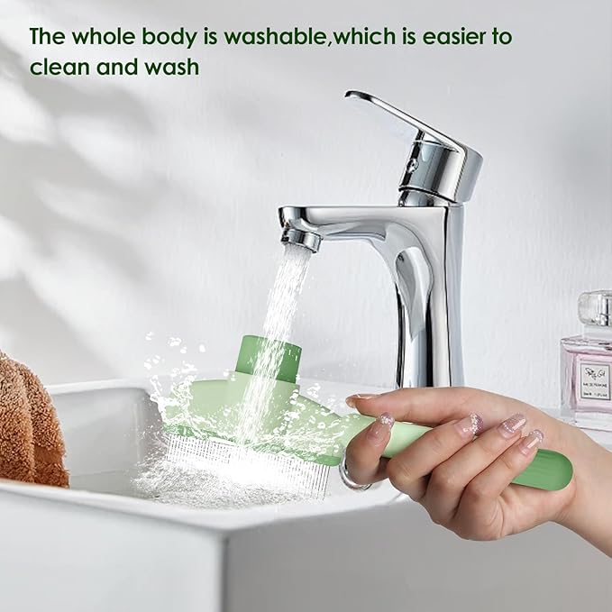 Flea Comb for Cat Hair Removal Comb, 2025 New Self-Cleaning Flea Brush for Cats and Dog, Comfort Cat Hair Removal Tool with Long & Short Stainless Steel Metal Grooming Brush(Green)-PurrikoPets