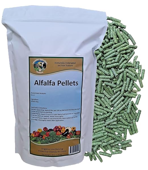 Alfalfa Meal Pellets 4 Pounds Organic Fertilizer for Flowers, Vegetables & Trees - Ideal Rabbit Food, Hamster Food, Timothy Hay Alternative - Lancaster Agriculture Products-PurrikoPets