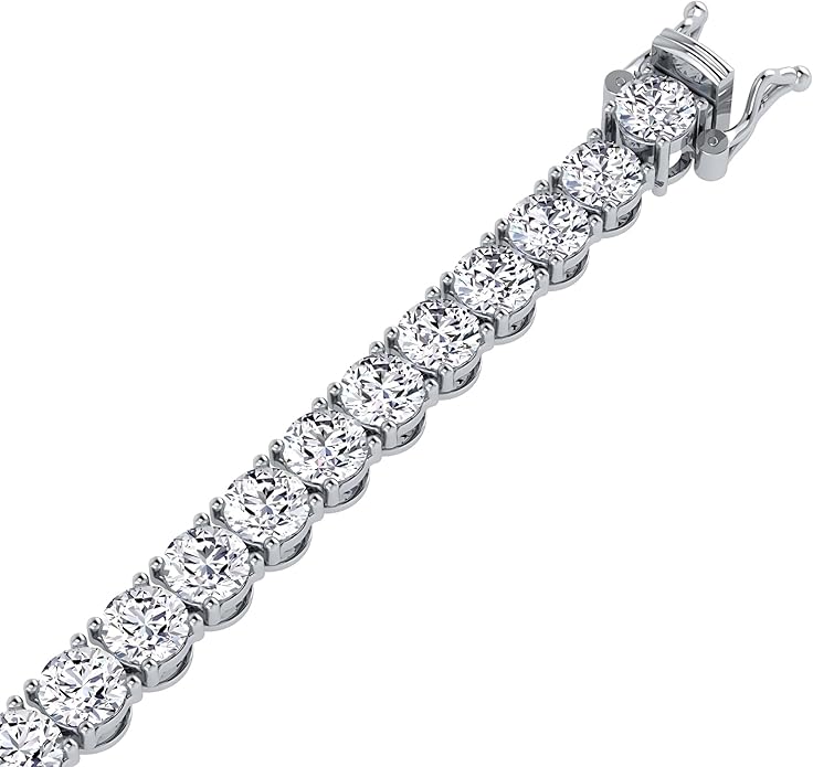 0.50-15 Carat Lab Grown Classic Diamond Tennis Bracelet 4 Prong Setting Luxury Collection (F-G Color, SI Clarity) Length- 7 Inch