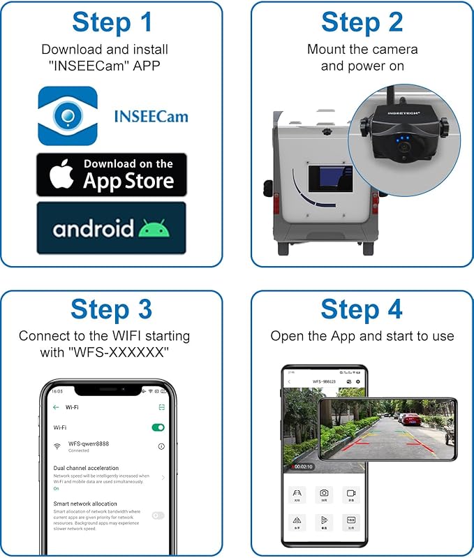 1080P Magnetic Wireless Backup Camera, 90 Days Standby Rechargeable Battery, Waterproof Rear/Front View Camera for Hitching Boat Trailer Horse Pickup RV Car for iPhone iPad Android-PurrikoPets