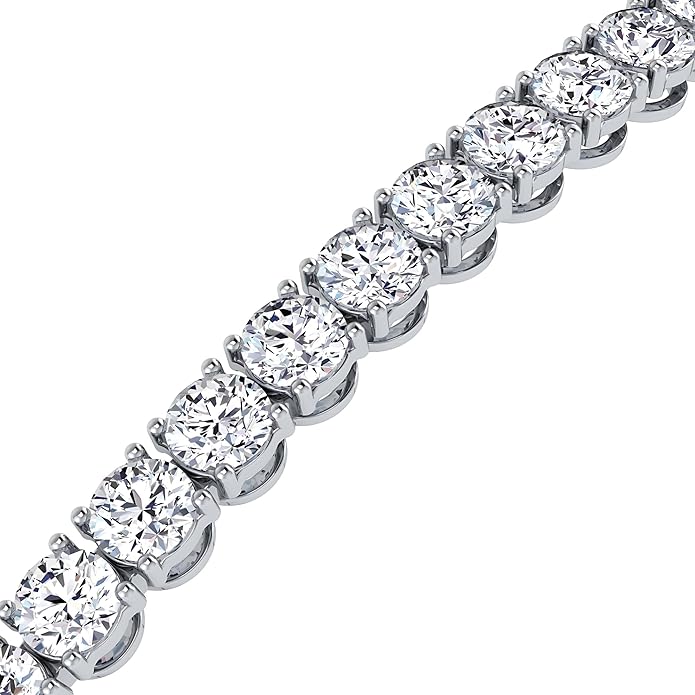 0.50-15 Carat Lab Grown Classic Diamond Tennis Bracelet 4 Prong Setting Luxury Collection (F-G Color, SI Clarity) Length- 7 Inch