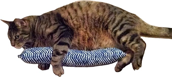 15" Catnip Kitty Kicker Toy With Refillable Catnip Pocket (Blue #1)-PurrikoPets