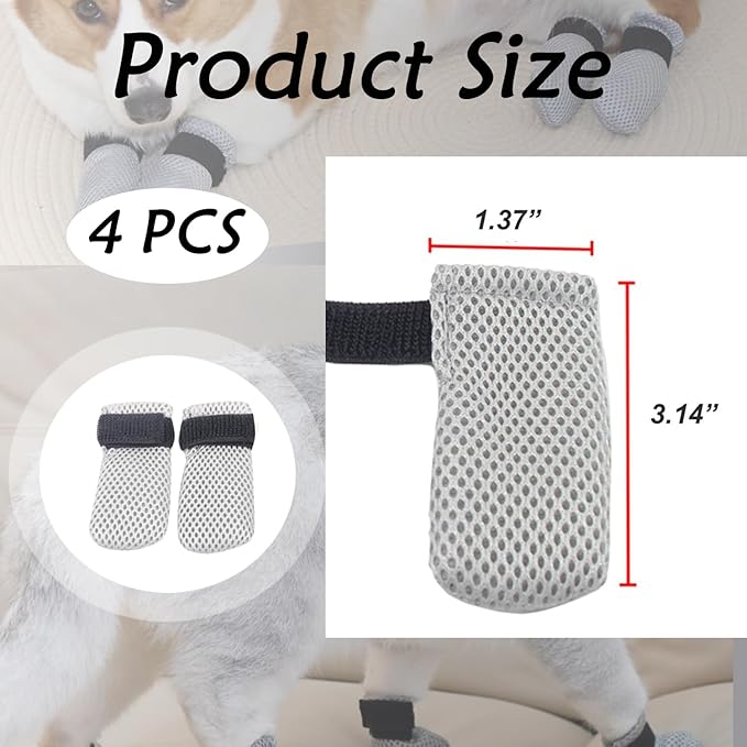 4 Pcs Cat Scratch Cover for Nursing Rehabilitation Boots Adjustable Bath Bath Gloves，to Prevent Scratching Suitable for Bathing, Feeding and Nail Trimming of Cats-PurrikoPets