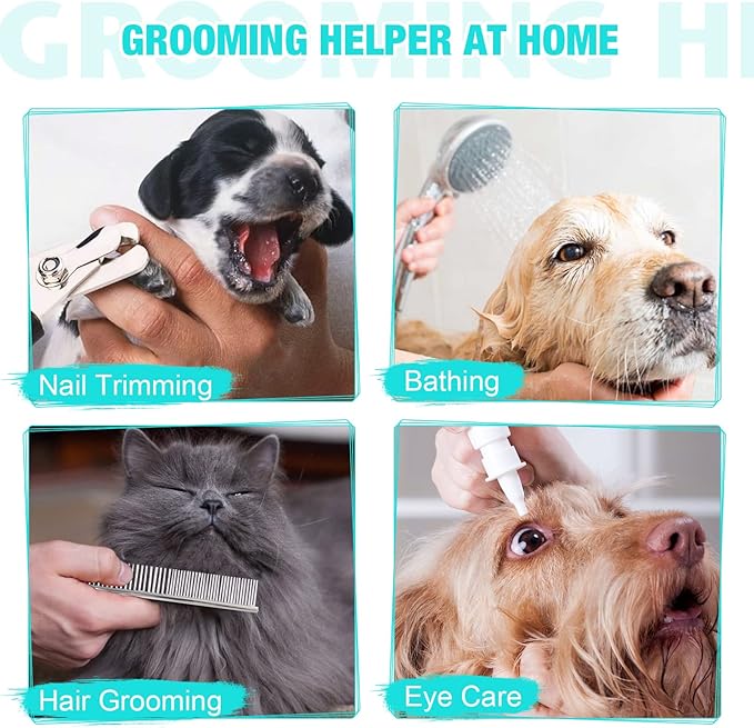 Dog Grooming Hammock - Pet Harness for Grooming Nail Trimming (M 40lb), Dog Sling for Nail Clipping, Dog Hanging Holder for Cutting Nail with Nail Clippers-PurrikoPets