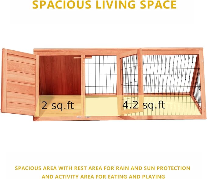 A-Frame Quail Coop,Wooden Quail Cage Indoor Outdoor,Triangle Rabbit Hutch with 2 Doors & Ventilating Wire for Small Animals,Sold by XilishppEcxEco (Ntural Wood)-PurrikoPets