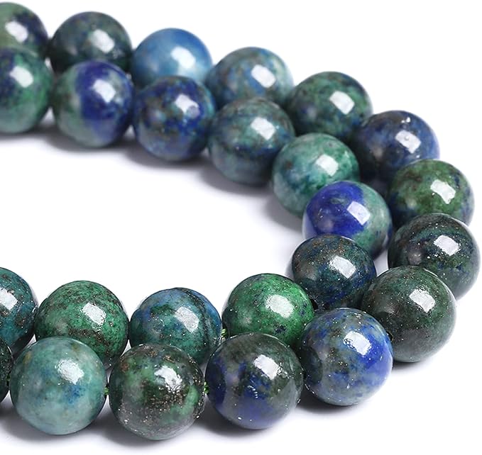 8MM 45PCS Natural Stone Lapis Chrysocolla Loose Beads for Jewelry Making DIY Bracelet
