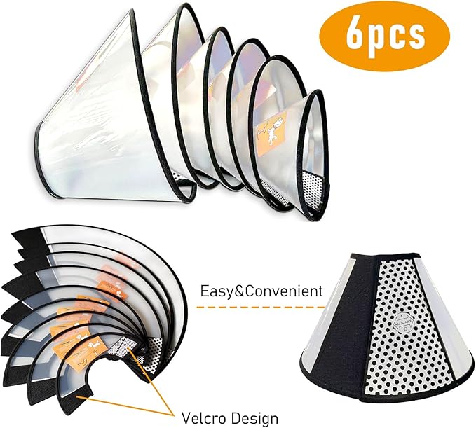 Adjustable Dog Cone Collar After Surgery Soft Cone of Shame Alternatives for Dog Cat Puppy Plastic Elizabethan Collar for Dogs from Licking Biting Scratching Wounds(XXL,Neck:13.8-15.7in)-PurrikoPets