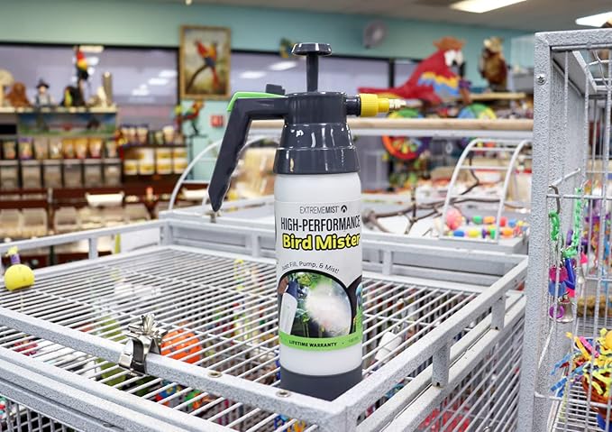 EXTREMEMIST High-Performance Bird Sprayer | Ultrafine Avian Pump Mister | Handheld Pet Bird Bath Mister | Adjustable Nozzle | Bird Cage Cleaner | Perfect for Macaws, Cockatiels, Parrots & More - 20oz-PurrikoPets