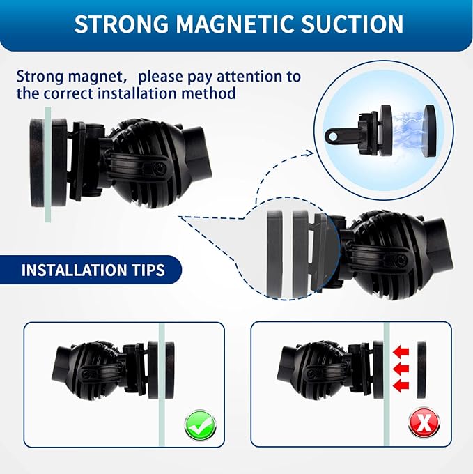 FREESEA Wave Maker for Aquarium Powerhead: 1600 GPH Circulation Pump - 360° Adjustable Power Head Wavemaker with Magnetic Suction for 75 Gallon - 125 Gallon Fish Tank | Saltwater | Freshwater-PurrikoPets