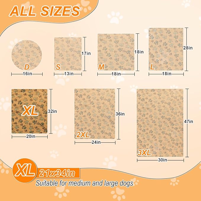 Dog Heating Pad，32×20 In Heating Pad For Dogs, Intelligent Temperature Control Switch With Normally Open On Function,Whelping Box With Reinforced Electric Wire Rope, Plush Fabric Cotton Cover-Apricot-PurrikoPets