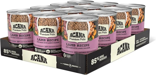 ACANA Premium Pate in Bone Broth Grain-free Wet Dog Food Lamb Recipe 12.8oz Cans (12 Count)-PurrikoPets