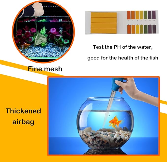 Fish Tank Cleaning Tools, 8 in 1 Aquarium Feeder Tools Kit, Aquarium Plants Cleaner, Stainless Steel Feeding-PurrikoPets