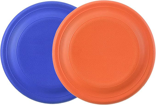 Dog Flying Disc (2 Pack) - Durable Rubber Flying Disc Dog Toy - 9.25" Indestructible Rubber Dog Flying Disc - Puncture Resistant & Bite Resistant Extremely - for Medium Large Dogs-PurrikoPets