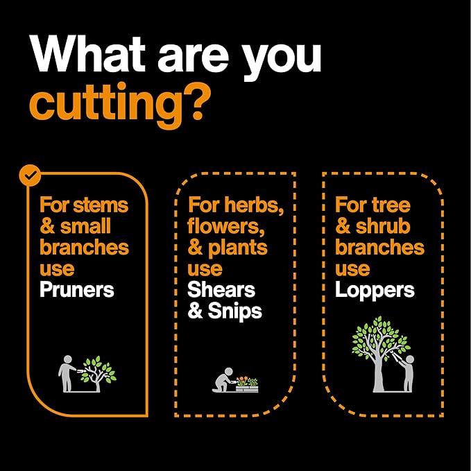 Fiskars Floral Pruning Shears - Plant Cutting Scissors/Garden Clippers For Deadheading and Working with Flowers - Black/Orange-PurrikoPets